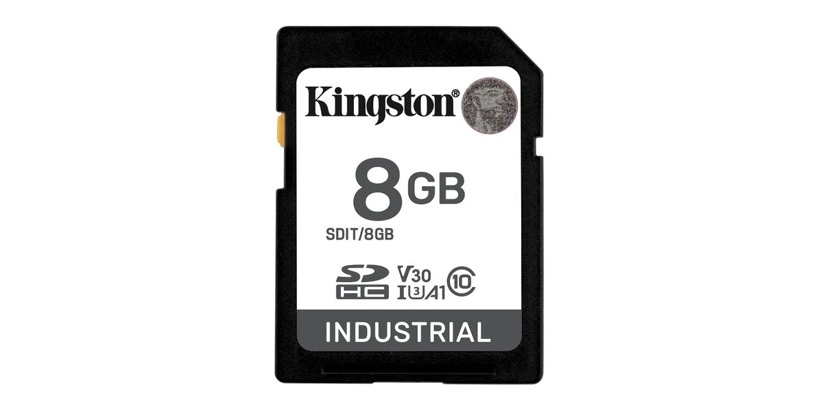 SD Card   8GB Kingston SDHC Industrial -40C to 85C retail