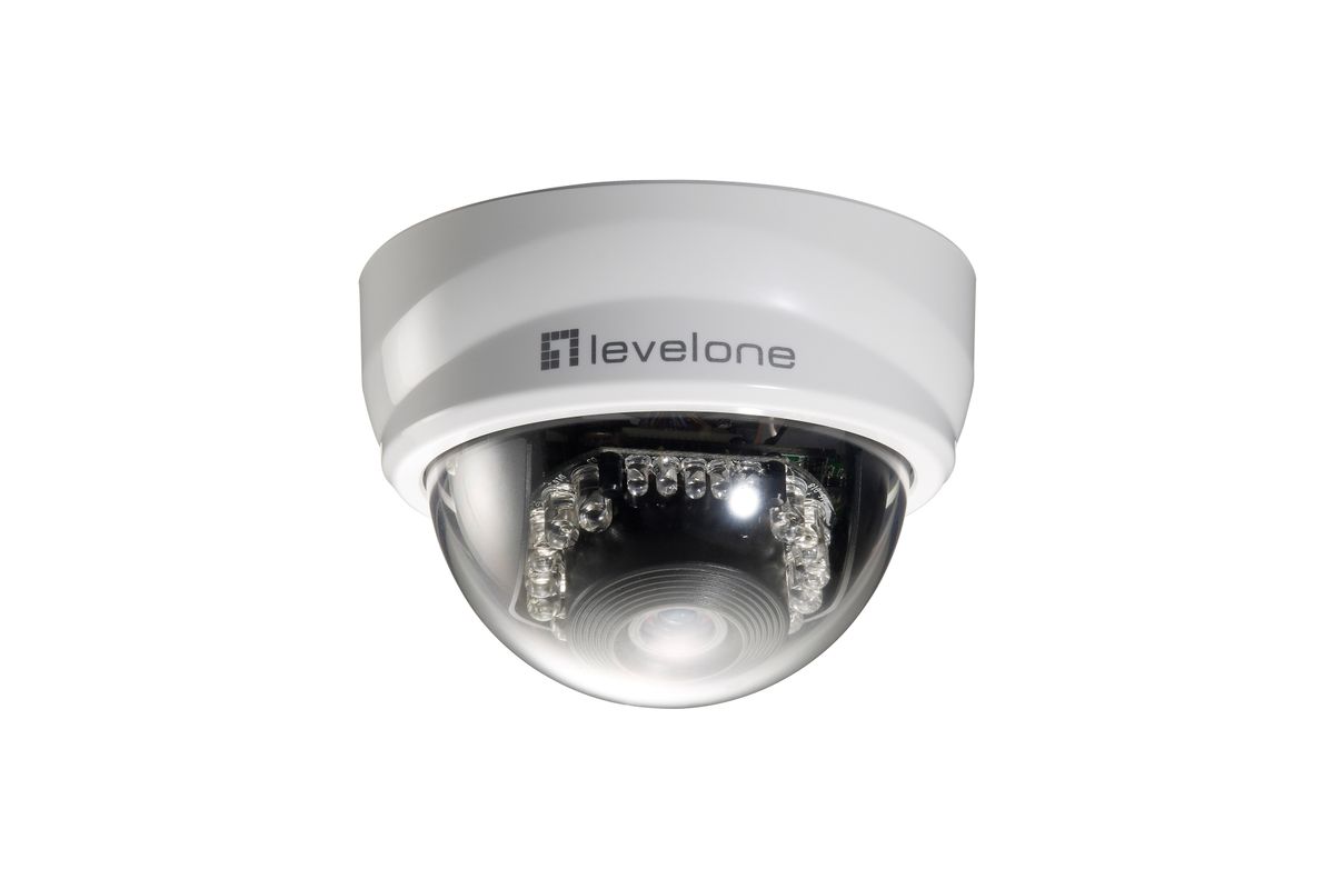 LevelOne IPCam Dome In 2MP/H.264/IR/ 5W/PoE
