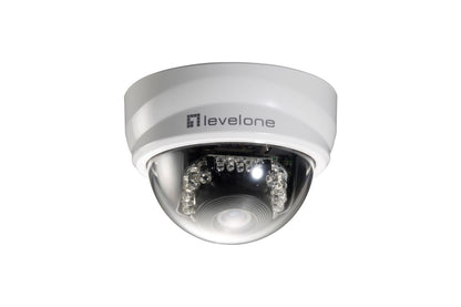 LevelOne IPCam Dome In 2MP/H.264/IR/ 5W/PoE