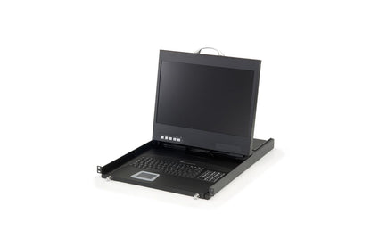 LevelOne KVM Konsole 19" LCD 8xUSB-B,8xVGA,8xPS/2 DE schwarz