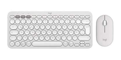 Logitech Wireless Keyboard+Mouse Pebble 2 Combo white