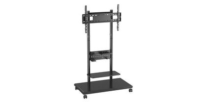 Equip Bodenstandhalter  50"-90"/1TFT  60kg Mobil+Ablage   sw