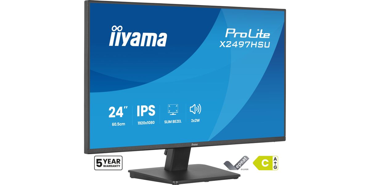 IIYAMA 60.5cm (24")   X2497HSU-B1   16:10 HDMI+DP+2xUSB-C