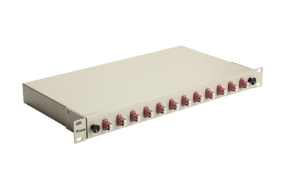 Equip LWL-Spleißkasten 12-Port LC-Duplex OM4 1U komplett  gr