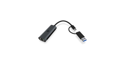 Adapter IcyBox USB3.2 Gen1 Type-A, Type-C 2.5GB Ethernet LAN retail