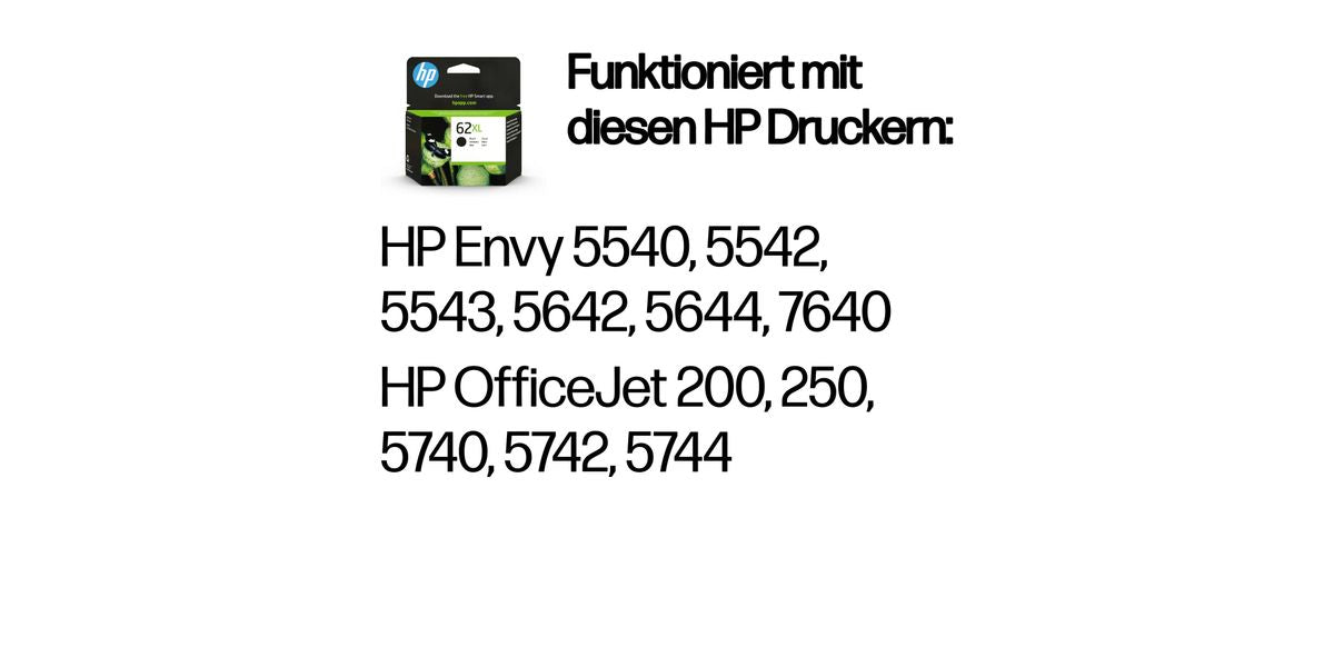 HP 62XL Μαύρη Τιτλοδοτική 12ml