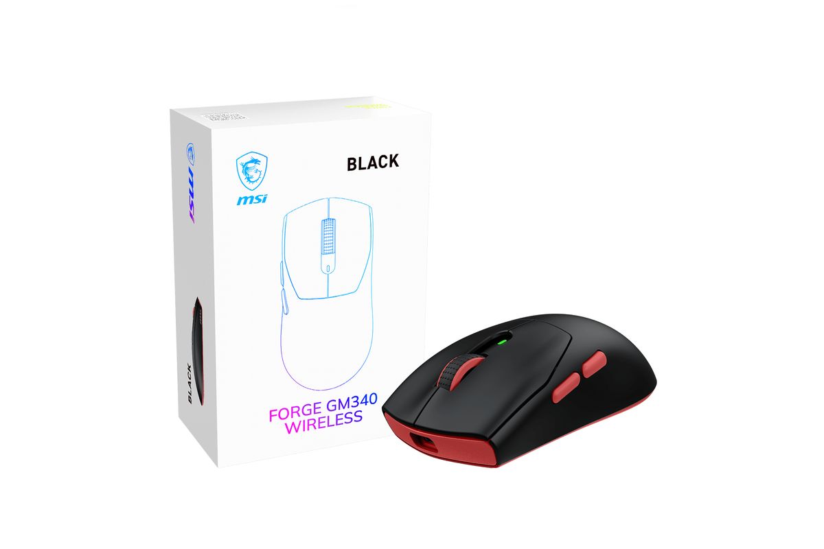 MSI Forge GM340 W Black WIRELESS Gaming Maus
