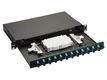 Equip LWL-Spleißkasten 12-Port SC-Duplex OM3 1U komplett  sw