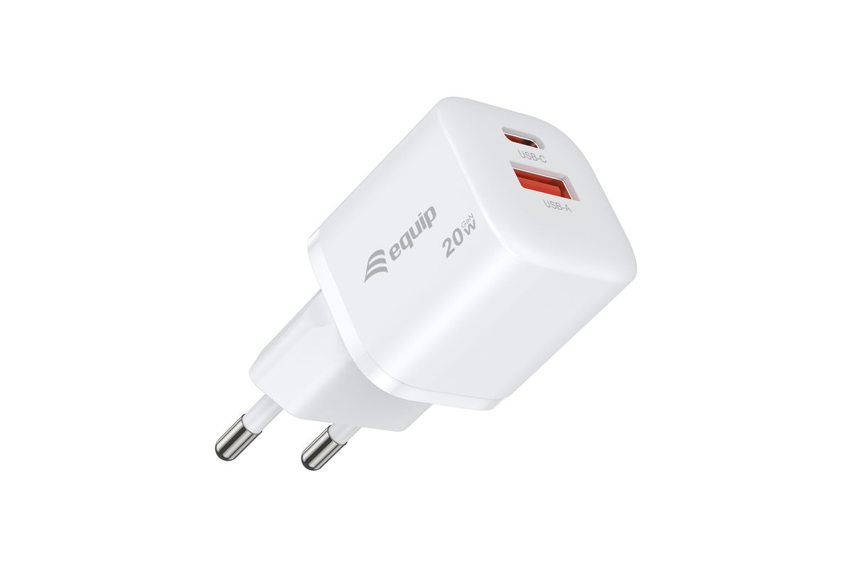 Equip Ladegerät 2Port USB-C PD3.0/USB-A GaN 25St.20W ÜSS ws