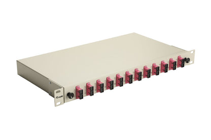 Equip LWL-Spleißkasten 12-Port SC-Duplex OM4 1U komplett  gr