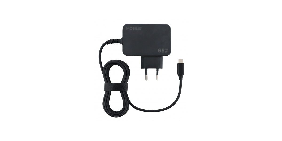 Mobilis Energia Charger 65W USB-C Laptop Charger 1,8m Cable