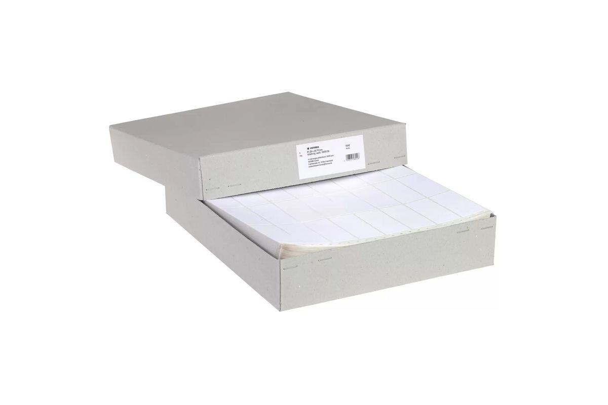 HERMA Computeretiketten weiß 81,28x35,7 mm Papier 16000 St.
