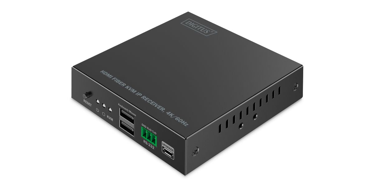 DIGITUS HDMI Fiber IP Receiver 4K/60Hz μαύρο