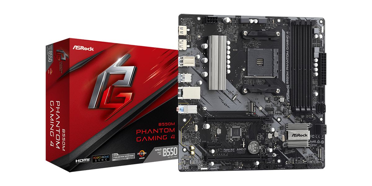 ASRock B550M Phantom Gam. 4      AM4 mATX HDMI/DP       DDR4 retail