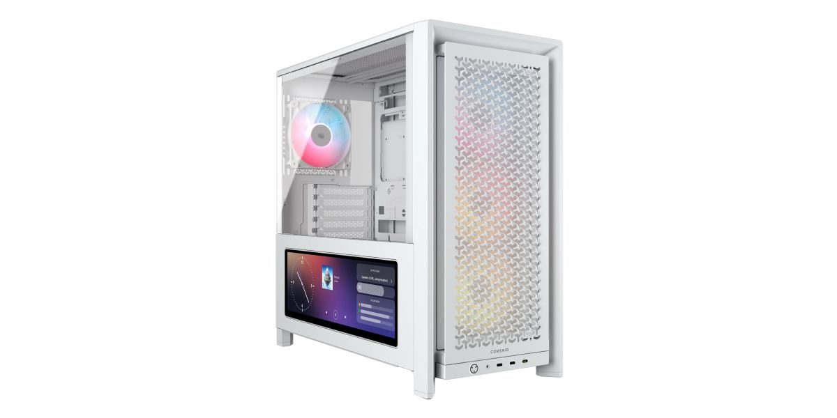CORSAIR Geh Midi FRAME 4000D LCD RS ARGB Mid-Tower, White