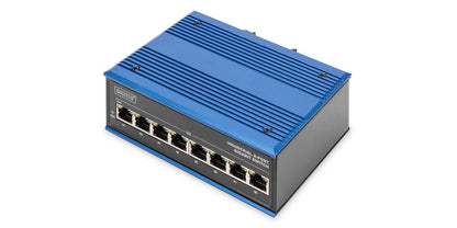DIGITUS Διακόπτης Ind. 8-Θύρες Gigabit Μη Διαχειριζόμενος μπλε
