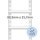 HERMA Computeretiketten weiß 88,9x35,7 mm Papier 4000 St.