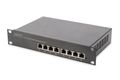 DIGITUS Switch 8-Port  Gigabit 10" 80W PoE Managed schwarz