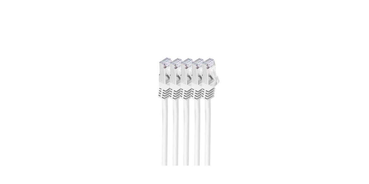 Shiverpeaks RJ45 Patchkabel S/FTP, Cat7 VE5, 5m weiß