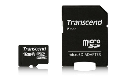 SD microSD Card 16GB Transcend SDHC Class10 w/adapter