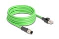 DELOCK M12 Kabel D-kodiert 4 Pin St. zu RJ45 St. PUR(TPU) 5m