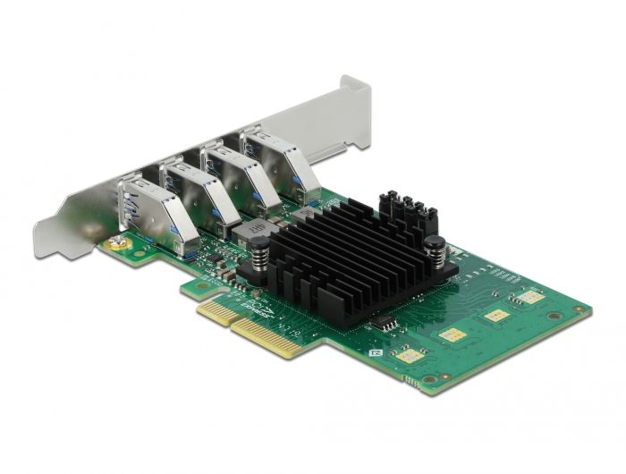 DELOCK PCI Express x4 Κάρτα 4x Εξωτερικές USB 3.0 Quad Channel
