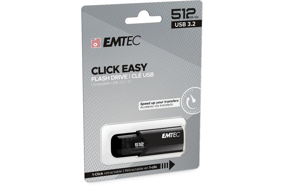 Emtec USB3.2 Click Easy B110 512GB Black