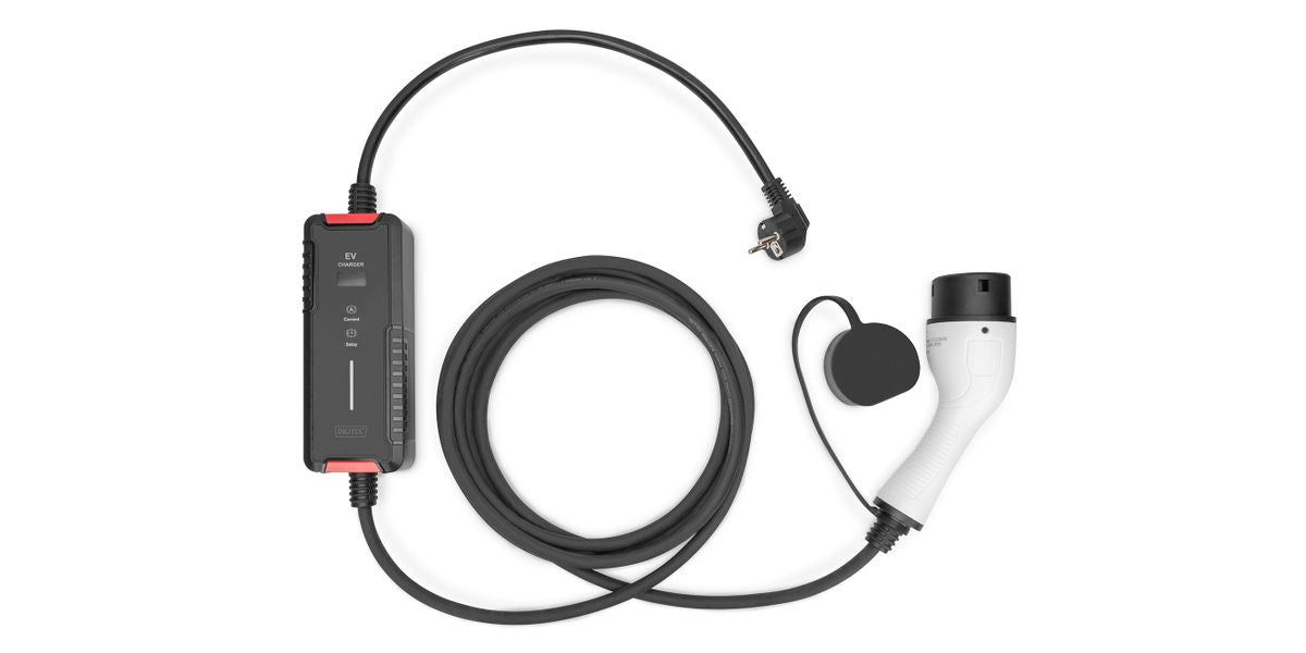DIGITUS EV KFZ-Ladegerät 230V Typ F7/4 auf EV Typ2 5m