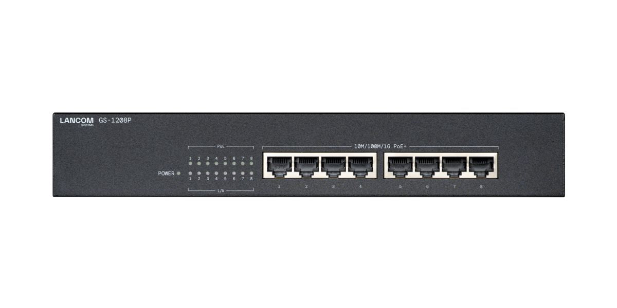 LANCOM Switch GS-1208P 8port POE GBE lüfterlos