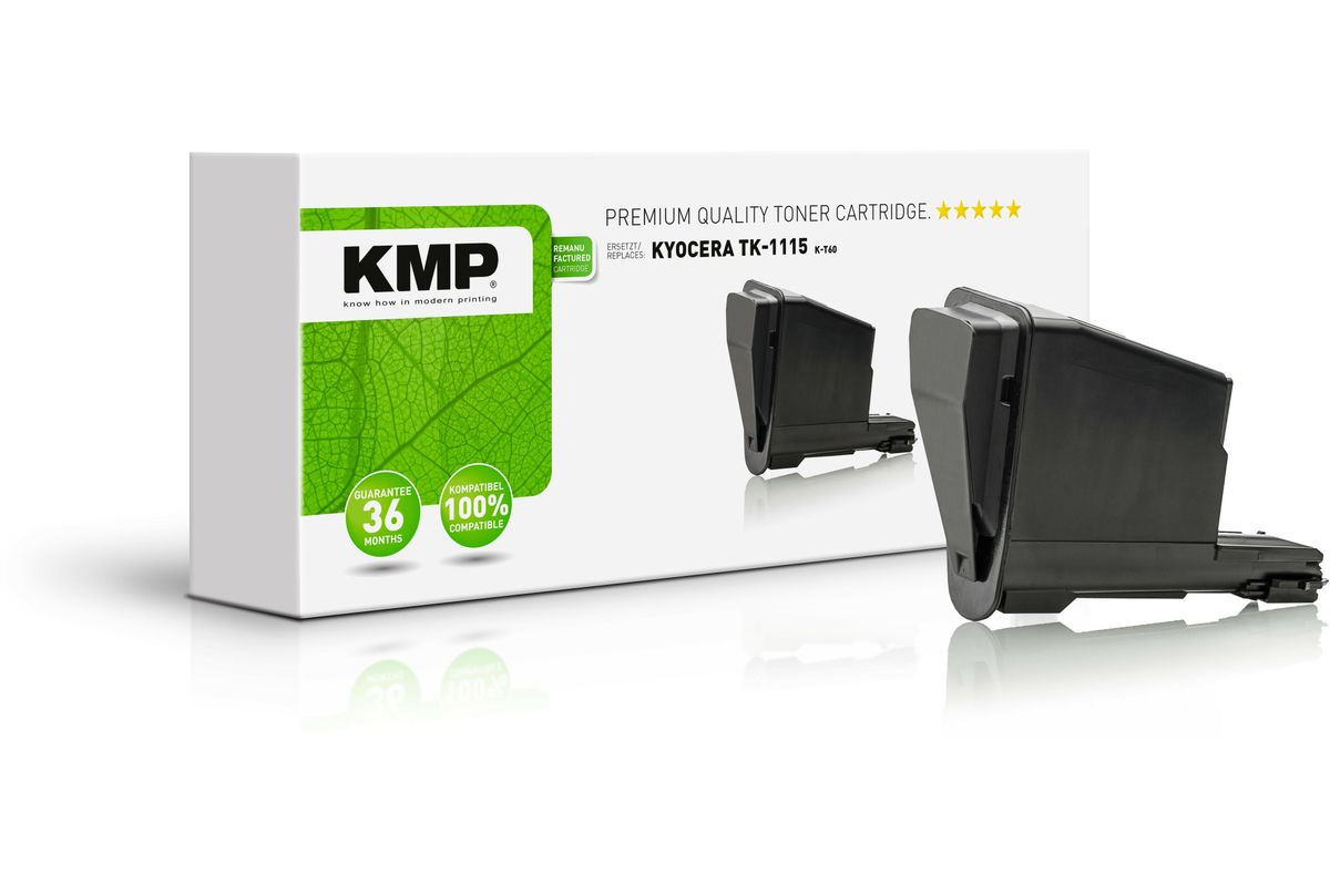 KMP Toner Kyocera TK-1115/TK1115 black 2000 S. K-T60 remanufactured