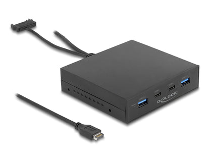 DELOCK 3.5 USB 3.2 Gen 2 Πρόσοψη 2 x USB-C + 2 x USB-A