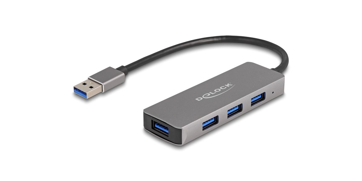 DELOCK  4 Port USB 3.2 Gen 1 Hub mit USB Typ-A Anschluss
