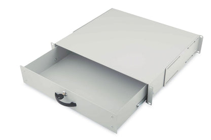 DIGITUS Schublade 2HE 483mm grau abschließbar