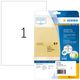 HERMA Etiketten transparent matt A4 210x297 mm Folie 25 St.
