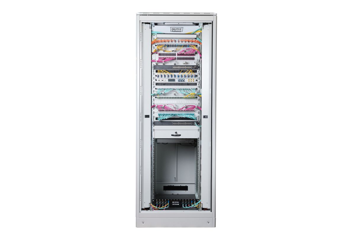 DIGITUS Netzwerkschrank Unique 42HE 2053x800x800mm grau (Speditionsversand)