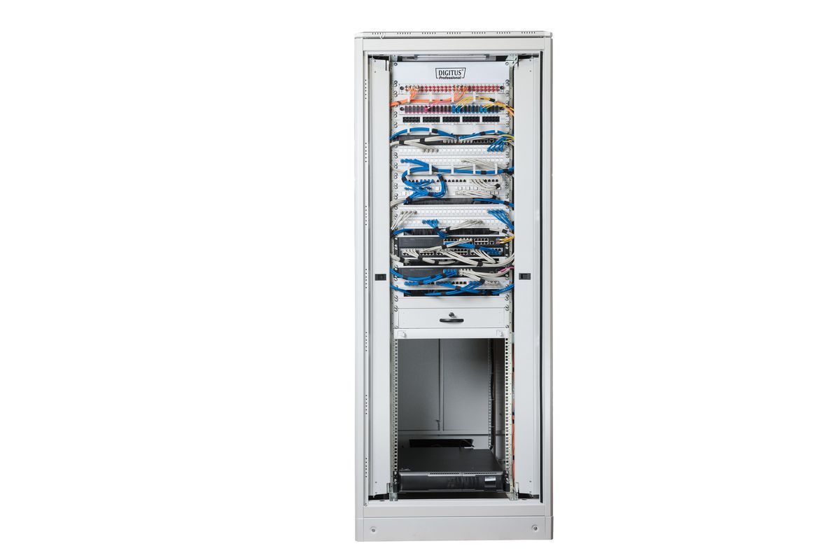DIGITUS Netzwerkschrank Unique 42HE 2053x800x1000mm grau (Speditionsversand)