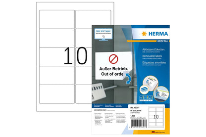 HERMA Adressetiketten A4 weiß 96x50,8 mm 1000 St.