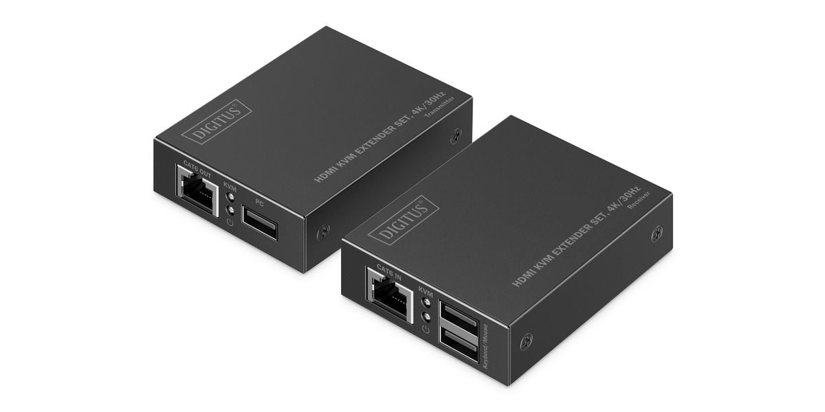 DIGITUS HDMI KVM Extender 4K/30Hz schwarz