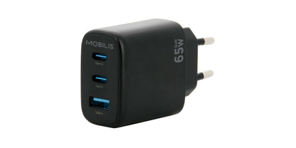 Mobilis Wall Charger 65W - 2USB C + 1USB A - GaN