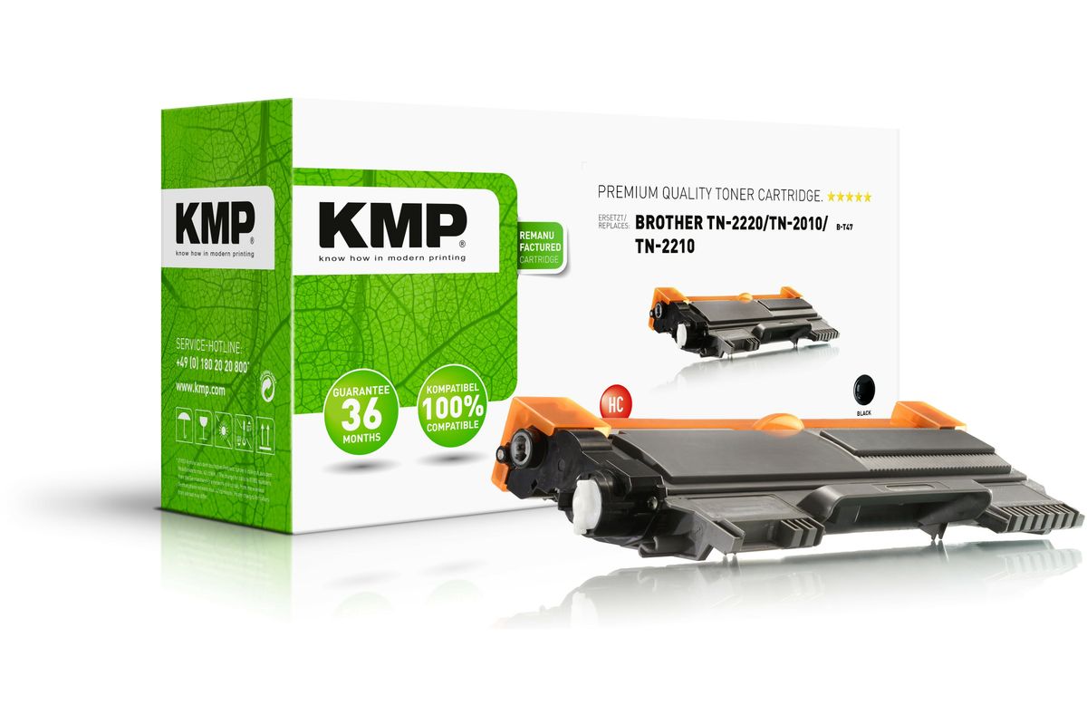 KMP Toner Brother TN-2220/TN2220 black 2600 S. B-T47 remanufactured
