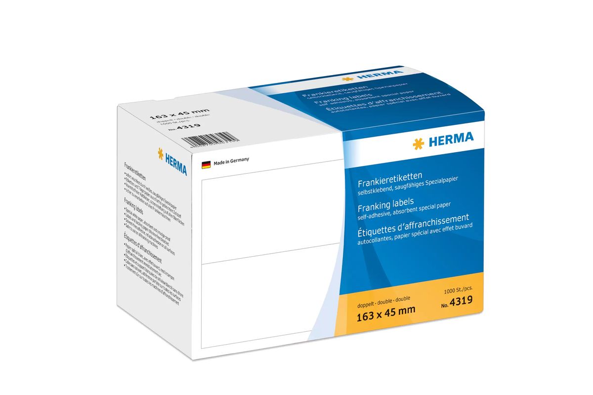 HERMA Frankieretiketten doppelt 163x45 mm 1000 St.