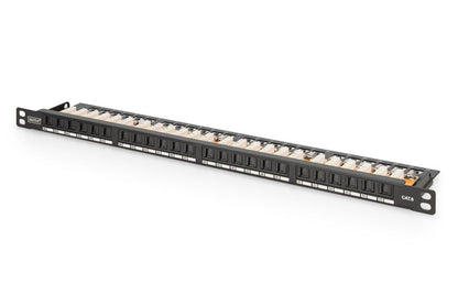 DIGITUS Patchpanel 0,5HE 24-Port Cat6 ungeschirmt schwarz
