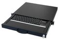 aixcase 19" Rack 1U Tastatur DE Touchpad USB schwarz