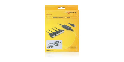 DELOCK USB Kabel A -> 4x D-Sub9 St/St 1.40m