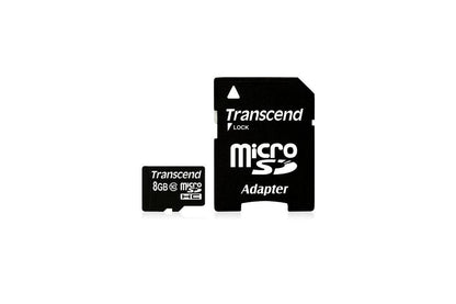 SD microSD Card 8GB Transcend SDHC Class10 w/adapter