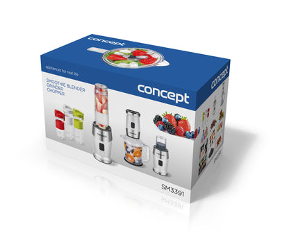 Concept sm3391 επιτραπέζιο μπλέντερ 1,2 λίτρων 700 W από ανοξείδωτο χάλυβα, λευκό