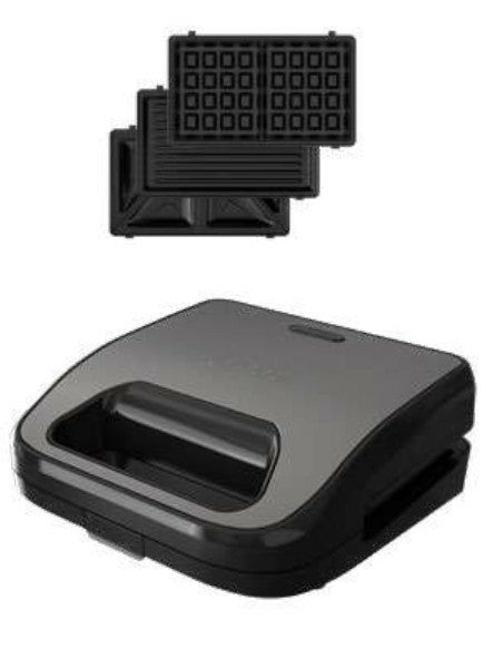 Black+Decker BXSA754E Toaster with 3 interchangeable plates