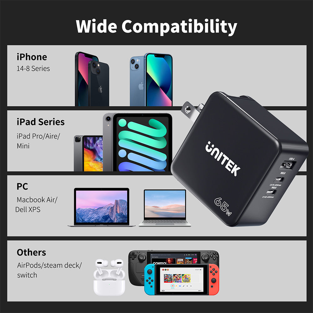UNITEK P1117B Mobile Device Charger, Black