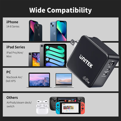 UNITEK P1117B Mobile Device Charger, Black