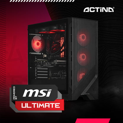 Actina 5901443421542 Επιτραπέζιος Υπολογιστής Intel Core Ultra 9 285 με 64 GB DDR5-SDRAM, 2 TB SSD, NVIDIA GeForce RTX 5080, Windows 11 Home, Midi Tower Μαύρο